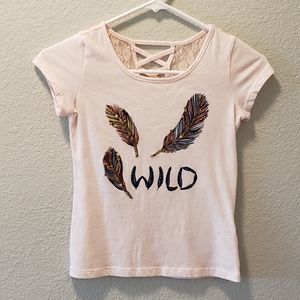 Girls Pink Blouse Size S(7/8)